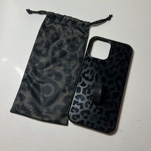 Black Midnight Leapord Loopy Case for IPhone 12 Pro Max